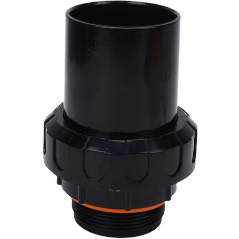 [Filtration] [Système de filtration] Tube PVC droit pour réservoir à sable avec raccord fileté - Adaptateur d'union pour pompe de piscine, taille 2.0 pouces, couleur noir, PVC robuste (1/5)