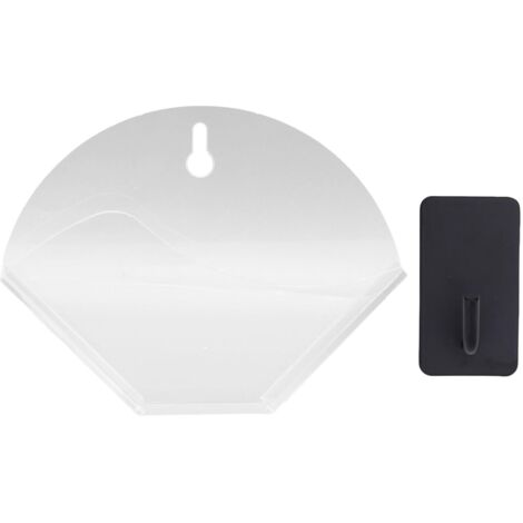 Porte-filtres à café conique étagère antichute solide murale plastique transparent container stockage papier filtre distributeur rack 220g dimensions standard avec crochet adhésif inclus (1/5)