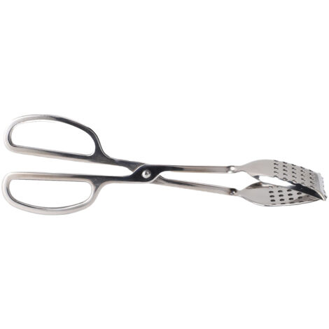 Pince de Service Buffet 304 Inox Saladier Scissor 25.5cm Grip Antiglisse