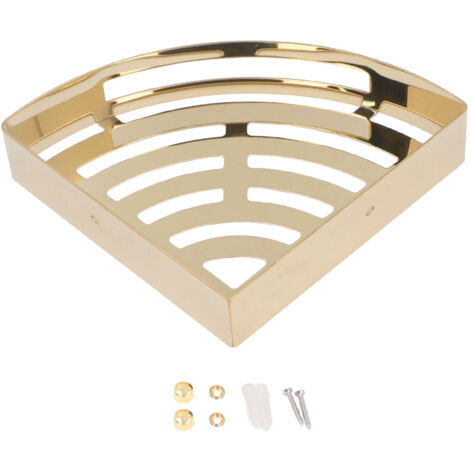 Étagère de coin pour salle de bain mural en stainless steel, organisateur de douche triangulaire, stockage toilette & cuisine (1/5)