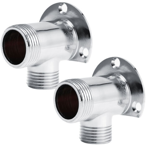 Adaptateur de Robinet de Douche mural Entrée G1/2 Sortie G3/4 Deux Pièces Brass Accessoire de Salle de Bain - Matériau Cuivre 160g Ø50x50mm Montage à Vis (1/5)