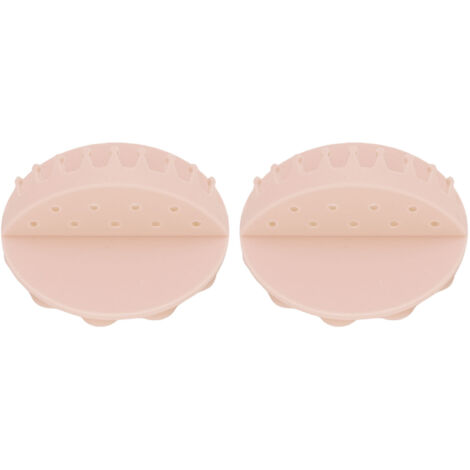 Recolteur de Cheveux Murale Silicone 2PCS Puissant Facile a Nettoyer Anti-Rupture Beige pour Douche (1/5)