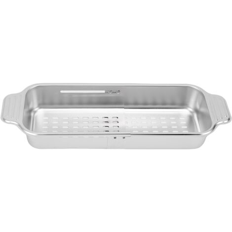 [Passoire de cuisine extensible]  [Colander-Sink]  [Grille de drainage sur l'évier avec surface ajustable 304 Stainless Steel]  [Idéal pour légumes, fruits et comme égouttoir] (1/5)