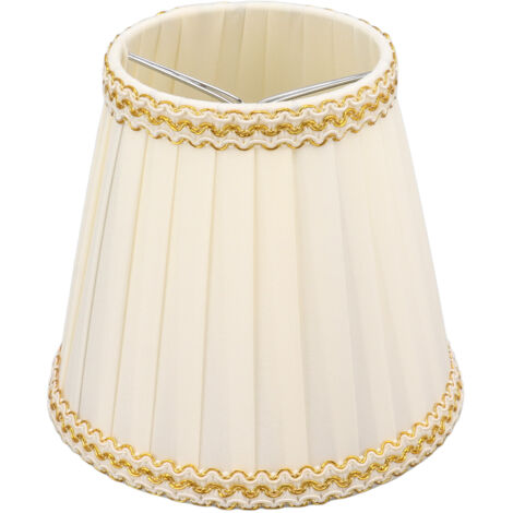 Abat-Jour en Tissu Rustique pour E14 avec Clip - Abat-Jour Mini pour Appliques Murales, Lampes Pendant et Lampes de Table (1/5)
