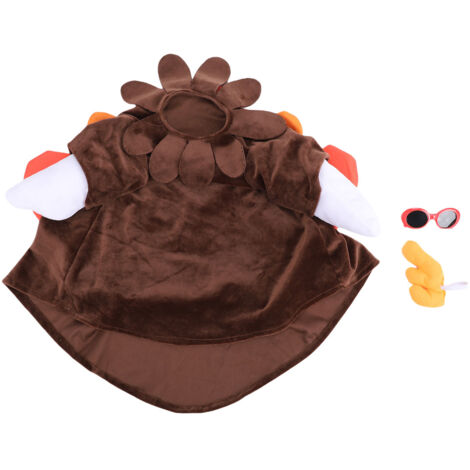 Costume de Dinde pour Goose de Porche Cute avec Lunettes Plush Décor Thanksgiving Statue Jardins Patios Fête Automne (1/5)