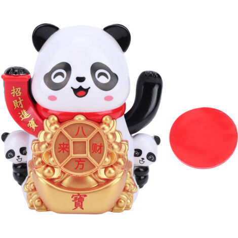 Figurine Panda Solaire Waving Arm Automatique Ornement Decoration Bureau Voiture Cashier Desk (1/5)