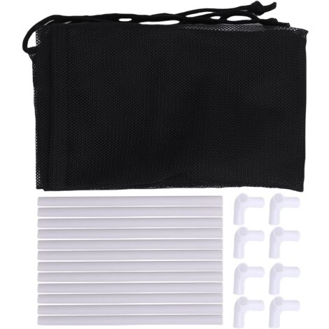 Sachet Filtre pour Pompe Bassin Anti-Blocage avec Maille Protectrice Cadre Adjustable Nylon Plastique 12 Bras Connecteurs 345g 1x Couverture (1/5)