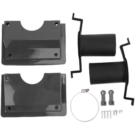 Kit de Protection de Mur HVAC pour Conduits Split - Ensemble 2 Pièces Matière Plastique Diamètre Intérieur 60mm Couleur Gris (1/5)