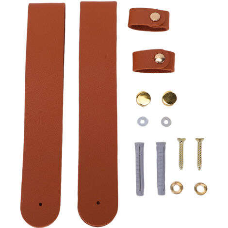 Pinces murales PU Boho 2 pièces pour rideau 17 cm avec anneaux et vis décoratives (1/5)