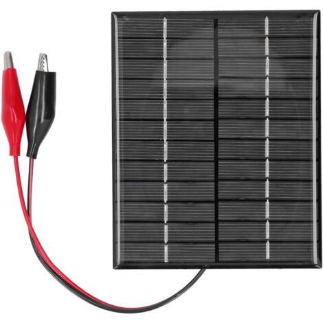 Panneau Solaire 2W 12V Haute Efficacité Polysilicium Anti-Vent pour Lampes, Radio (1/4)
