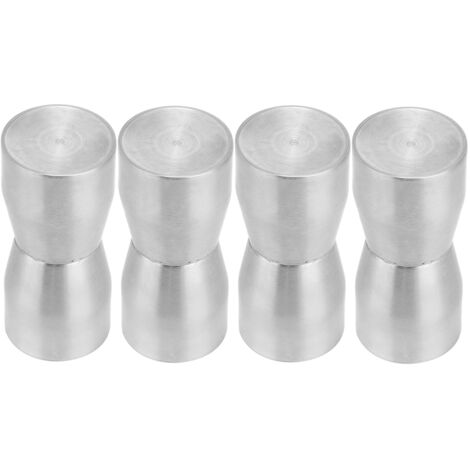 Pointe de Porte Verre [Kit de 4] Poignée à Tirer Étagère Cabinet Porte de Salle de Bain Stainless Steel 0.5‑3.5mm Noir Mat (1/4)
