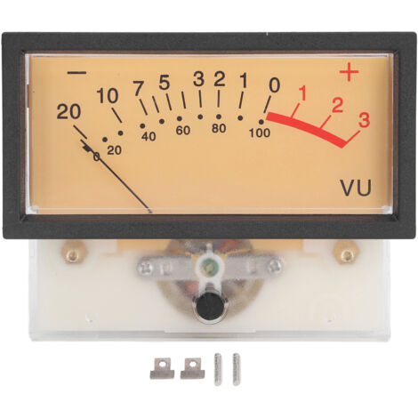 Vu-Mètre Tube Amplificateur VU avec Cadran Pointer, Plastique, 7.5cm, Beige, LED 12V 40mA pour DIY Audio (1/4)