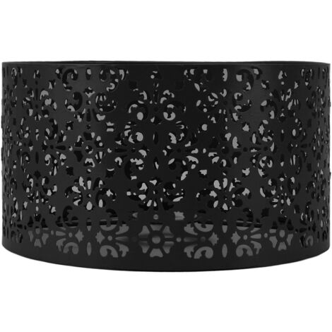 Abat-jour Métallique Décoratif Évasé pour Lampes de Table, Sol et Suspension  Compatible E27/E14  Noir (1/5)