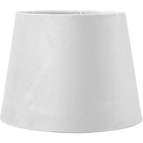 Abat-jour Textile Blanc Éconique à Double Usage E27/E14 pour Lampe de Table et Luminaire d'Appoint