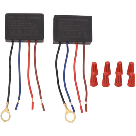 KSY 413A Dimmer tactile 3 niveaux, pour lampes à incandescence 20‑100W et LED 3‑25W, avec pièces de rechange, ABS, pour lampes de bureau. (1/4)