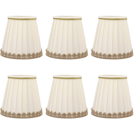 Abat-jour Clip-on 6PCS Set Fabrics Collection avec Diamètre 9cm Base 14cm Hauteur 13cm pour Lampe Table Mur E14 (1/4)