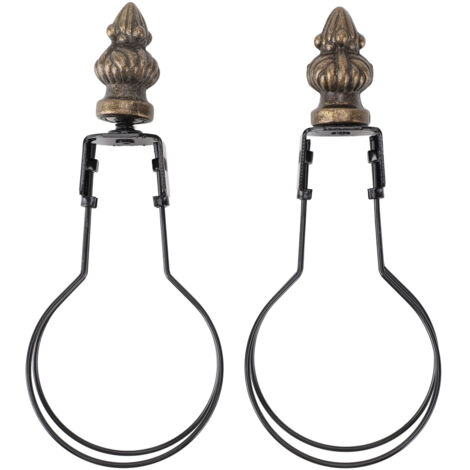 Adaptateur de Clip pour Abat-jour - Support Métallique Noir pour Ampoule - Compatible Multiple Applications Maison - Lot de 2 Pièces (1/4)
