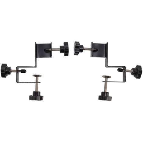 [Kit for installing drawer fronts] Série 2 [double clamps] Tool for quick and precise alignment of drawers or cabinets in woodworking, made of steel (black, 2 pieces). (1/4)