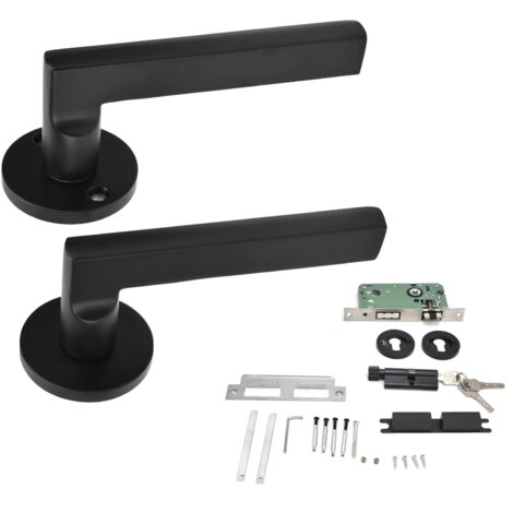 Serrure de porte 2Pièces silencieuse anti-collision avec clés pour chambre bureau (1/4)