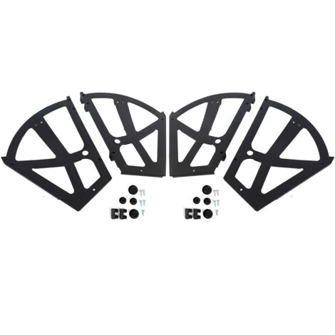 Accessoires de Commode Chaussures - Jeu de 4 Plaques Tournantes ABS pour Doubler la Capacité avec Accessoires de Fixation (1/5)
