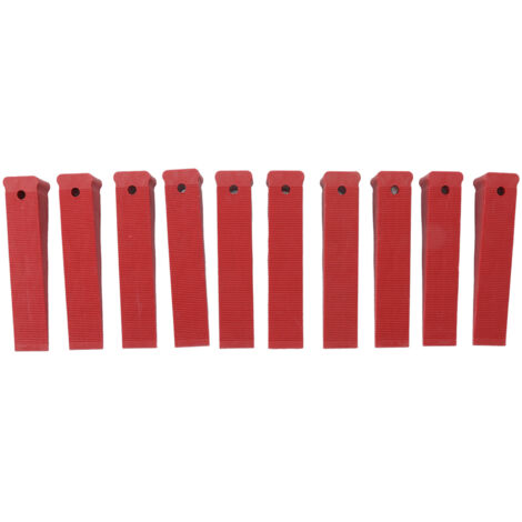 Lot de 10 cales de porte légères et réutilisables pour nivellement rapide, en plastique durable. (1/4)
