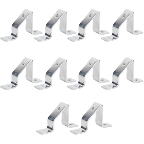 Rail Mounting U Bracket - Set de 10 Attaches C45 Inox Support Rail Connecteur U avec Perçage M5 (1/5)