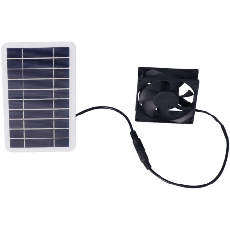 Ventilateur Solaire 2.5W pour Animaux et Plantes - Kit Panneau Solaire Polysilicon 15.9x9.3cm avec Fan USB 5V (1/4)