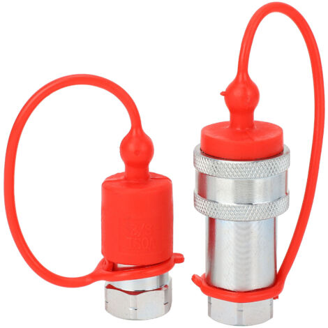 [Accouplement Hydraulique Rapide] + Accouplement 3/8in NPT Acier Trempé 24GPM 3600PSI [Accouplement Hydraulique Rapide, 2 x Accouplements]