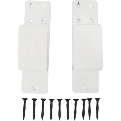 Poteau de sécurité pour porte en acier 2PCS - Support en U pour barre 2x4 - Kit d'installation facile pour garage et hangar - Blanc (1/5)