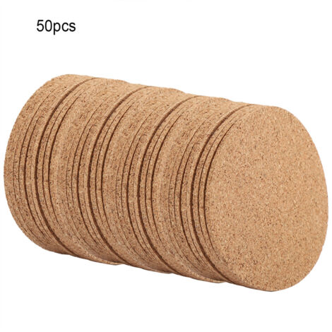 Sous-Verres Bois De Luxe Lot de 50 Protège Table Anti-Taches Thermo-Isolants Café Thé Maison Bureau (1/4)