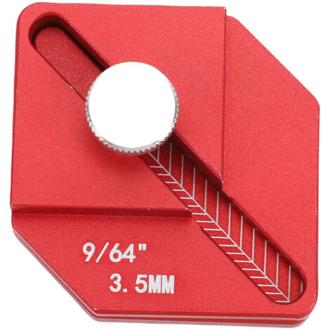 Outil de Mesure et Marquage pour Menuiserie et Finition - Multifonction pour Décalages Courts - Alliage d'Aluminium CNC - 48 g - 5.5 x 4.5 cm - 1 Unité (1/5)