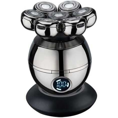 Rasoir Multifonction Intelligent 7D Kit Homme : Couteau Rotatif à 7 Lames, Rechargeable USB, Toilette Faciale et Massage Ventouse, Kit 5-in-1 All-in-One Sets