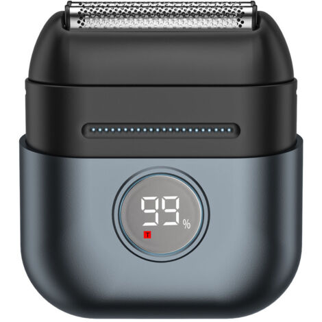 Rasoir Électrique Homme Portable Mini I26C S800, Recharge Rapide 5 Min, 2 Lames Flottantes, IPX7 Totalement Lavable, Mat, 120g (1/5)