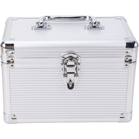 Boîte de stockage CD DVD à 6 compartiments imperméable ABS noir portable pour voyage bureau maison [250x200x170mm] (1/4)