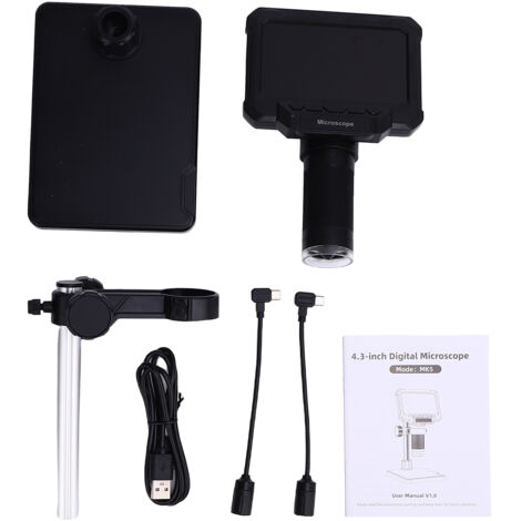 Microscope Digital USB avec Caméra 10MP, Écran LCD 4.3 Pouces, Magnification 1000X, Visionnage PC pour Inspection de Pièces, PCB, Bijoux (1/5)