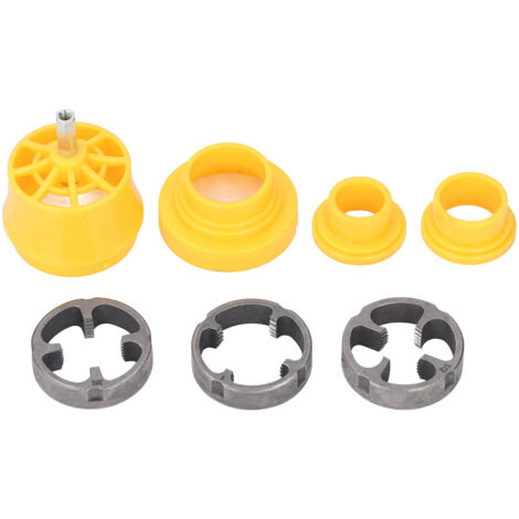 PVC Thread Maker Tool Kit Plomberie pour Trousse à Pipe Threader Electro Drill avec Die Set 3 Tailles (1/2, 3/4, 1 Inch) (1/4)