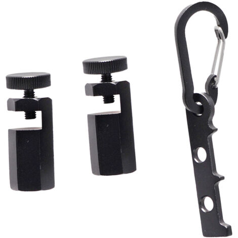 [Jauge d'Escalier] Guage Hexagone Plat en Alliage d'Aluminium avec Vis à Pompe pour Équerre et Chevrons Noir - 2 Jauges et 1 Support (1/5)