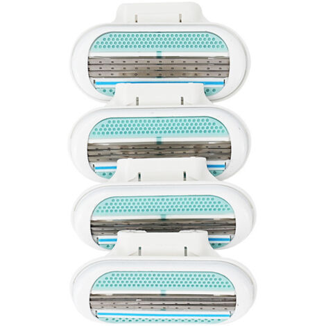 Rasoir pour femmes avec tête 4 lames hypoallergénique – pour épilation douce sans irritation des zones sensibles – kit 3 têtes interchangeables (1/4)