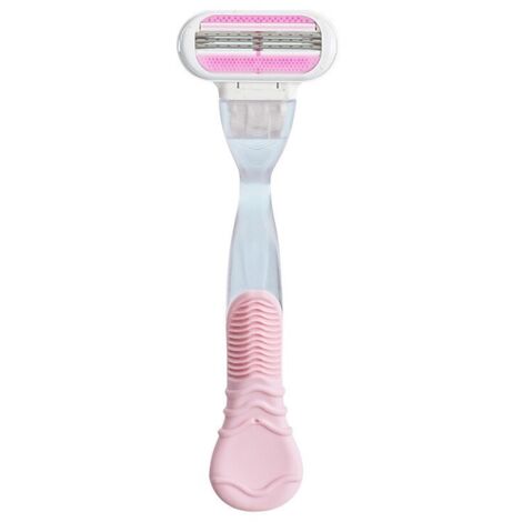Rasoir à 3 Lames Anti-Rayures pour Femme - Confortable et Doux pour Peaux Sensibles (Manche + 3 Têtes de Rasage Remplaçables) (1/4)