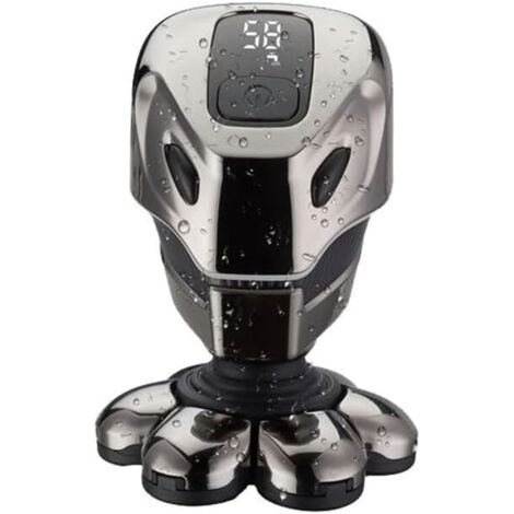 7D Rasoir électrique pour hommes chauves - 7 tête flottantes rechargeable waterproof - rasage corps et visage - cadeau pour père mari (80 min autonomie) (1/3)