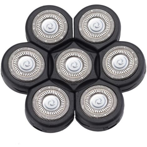 Tête de rasage 7 lames adaptative dorée — Remplacement pour rasoir électrique SHPAVVER 7D homme (modèles Jaune, Marron, Bronze) (1/3)