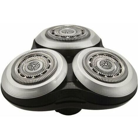 Tête de rasoir de rechange argentée métal 6x5.5cm - Compatible pour modèle Série Sh90/Sh70/RQ10 (1 pièce) (1/4)