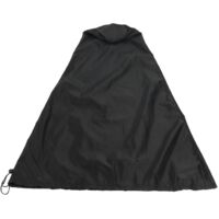 Housse imperméable pour poêle Chiminea, housse anti-poussière pour chauffage d'extérieur, jardin, arrière-cour, revêtement noir argenté, 122 x 21 x 61 cm