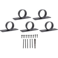 Support Rope avec Fixations Vis 304 Stainless Steel Noir 5x Brackets