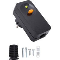 Prise GFCI avec Disjoncteur 16A RCCB - Auto-Reset 0.03s, Protection Surtension - Pour Laveuses à Pression, Spa et Outils Electriques - Noir