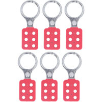 Hasp de sécurité Lockout Tagout 6 trous Sparkproof 38mm Diamètre interne Ensembles 6PCS en Aluminium et PA Protège contre la corrosion et les impacts