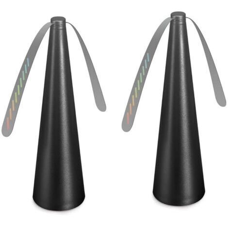 2 PCS Chasseur de Mouches de Table Doré pour Picnic - Venti Portable à Batterie (Noir) pour Repas Indoor/Outdoor Restaurant Fête
