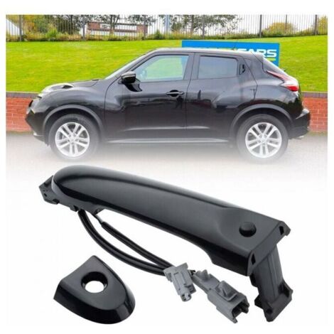 (Noir) Poignée de porte extérieure côté conducteur avant droit compatible avec Nissan F15 2010-2022 80644-1FA5A 80644-3WC2A 80640-3WC2A (1/4)