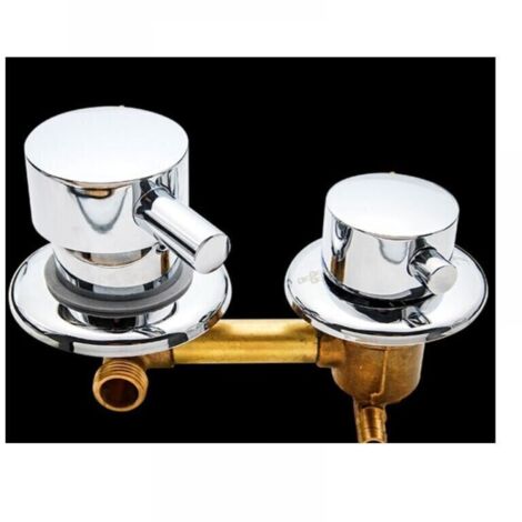 Mitigeur de douche à 3 voies en laiton – Cartouche céramique – Longueur d'intubation 12-12.5 cm – Conception ergonomique pour contrôle précis