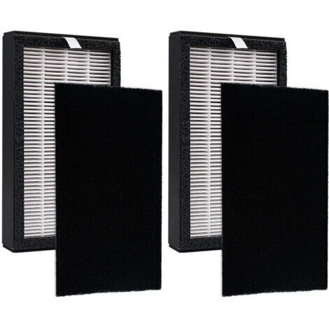 Ensemble de filtres de rechange FLT4100 compatibles avec les purificateurs d'air GermGuardian AC4100 AC4100CA AC4150BL AC4150PCA AC4150PC AC4175W Filtre E, lot de 2 H13 HEPA (1/4)